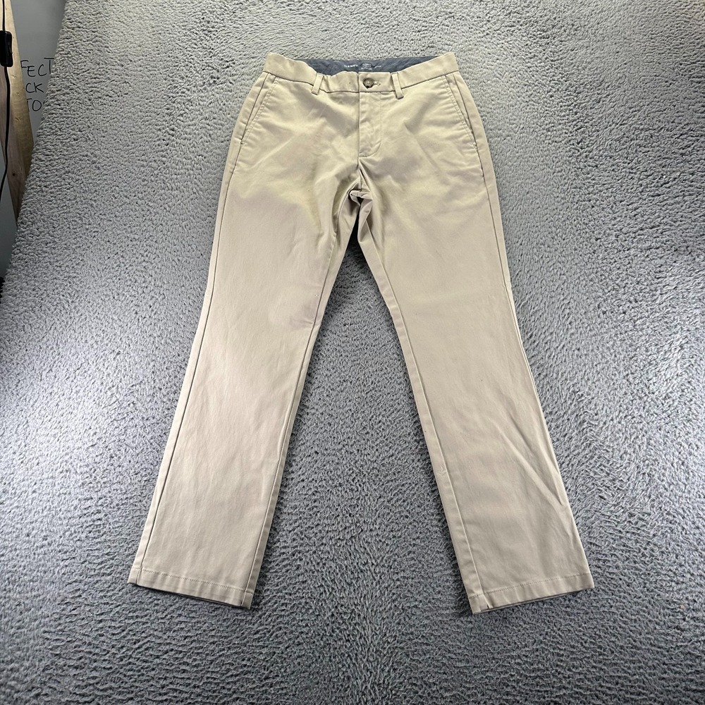 Old Navy Built-In Flex Pant Mens 28x30 Beige Cotton Chino Preppy Business Career